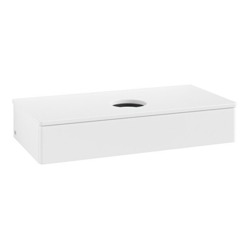 V&B Waschtischunterschrank ohne Frontstruktur, mit Beleuchtung Antao 100x19x50cm, WBP-farbe Lac, wh. m Lac