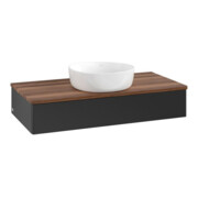 V&B Waschtischunterschrank ohne Frontstruktur, mit Beleuchtung Antao 100x19x50cm, WBP-farbe w. wal, bla m Lac