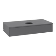 V&B Waschtischunterschrank ohne Frontstruktur, mit Beleuchtung Antao 100x19x50cm, WBP Lac, Anthrac. m Lac