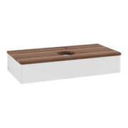 V&B Waschtischunterschrank ohne Frontstruktur, mit Beleuchtung Antao 100x19x50cm, WBP w. wal, glo wh. Lac-3