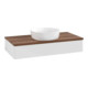 V&B Waschtischunterschrank ohne Frontstruktur, mit Beleuchtung Antao 100x19x50cm, WBP w. wal, glo wh. Lac-3