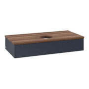 V&B Waschtischunterschrank ohne Frontstruktur, mit Beleuchtung Antao 100x19x50cm, WBP w. wal, md bl. m Lac