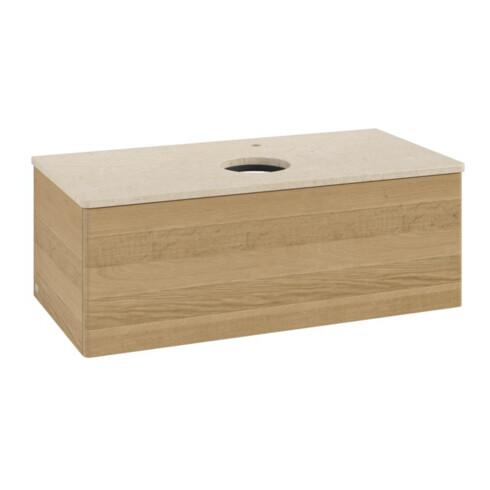 V&B Waschtischunterschrank ohne Frontstruktur, mit Beleuchtung Antao 100x36x50cm, HL, WBP botti., hon. Oa