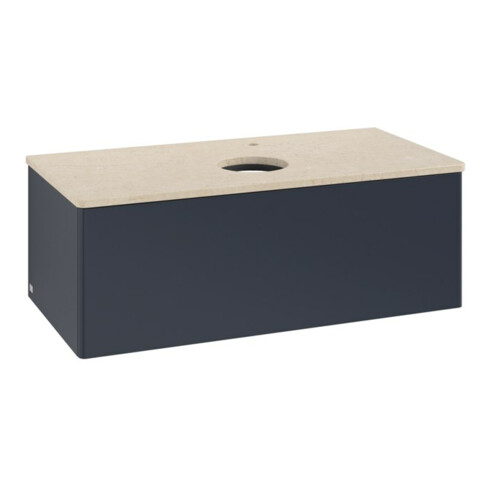 V&B Waschtischunterschrank ohne Frontstruktur, mit Beleuchtung Antao 100x36x50cm, HL, WBP botti., md b m Lac