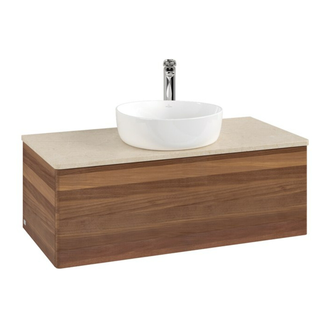V&B Waschtischunterschrank ohne Frontstruktur, mit Beleuchtung Antao 100x36x50cm, HL, WBP botti., w. wal