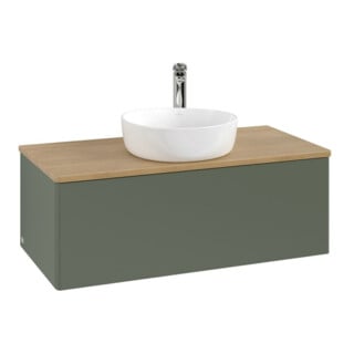 V&B Waschtischunterschrank ohne Frontstruktur, mit Beleuchtung Antao 100x36x50cm, HL, WBP hon. Oa, le g. m La