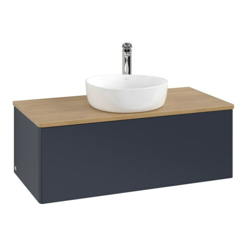 V&B Waschtischunterschrank ohne Frontstruktur, mit Beleuchtung Antao 100x36x50cm, HL, WBP hon. Oa, md b m Lac