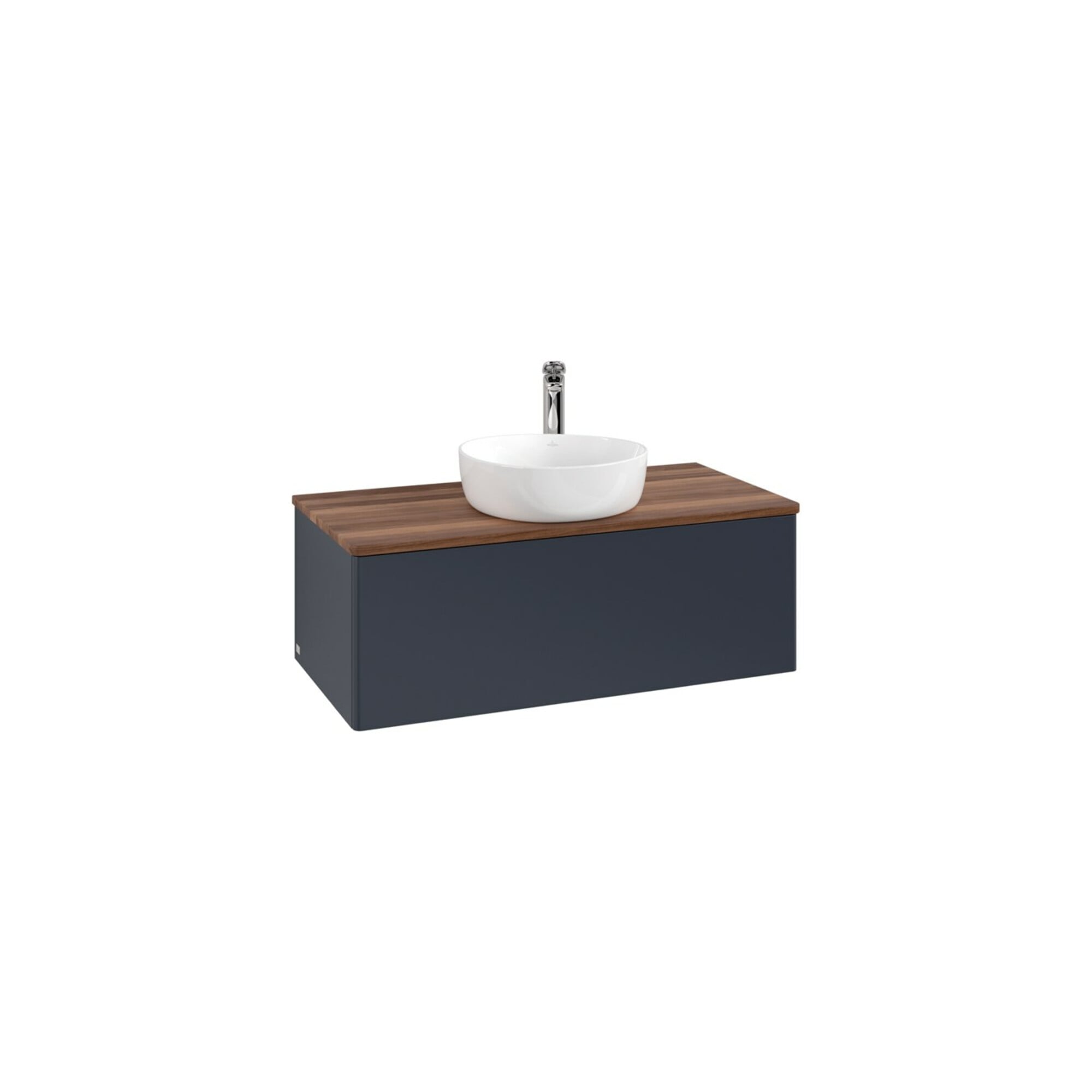 V&B Waschtischunterschrank ohne Frontstruktur, mit Beleuchtung Antao 100x36x50cm, HL, WBP w wal, md bl. m Lac ; Villeroy & Boch