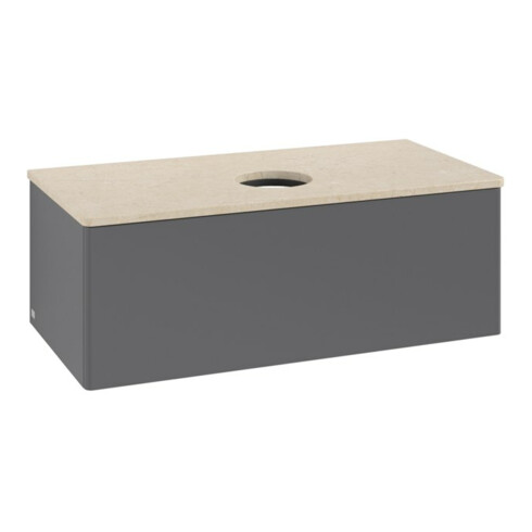 V&B Waschtischunterschrank ohne Frontstruktur, mit Beleuchtung Antao 100x36x50cm, WBP botti., Anthrac. m Lac