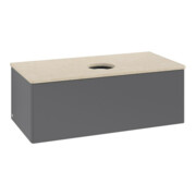 V&B Waschtischunterschrank ohne Frontstruktur, mit Beleuchtung Antao 100x36x50cm, WBP botti., Anthrac. m Lac