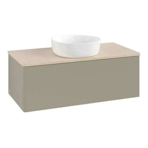 V&B Waschtischunterschrank ohne Frontstruktur, mit Beleuchtung Antao 100x36x50cm, WBP botti., st. Gr m Lac