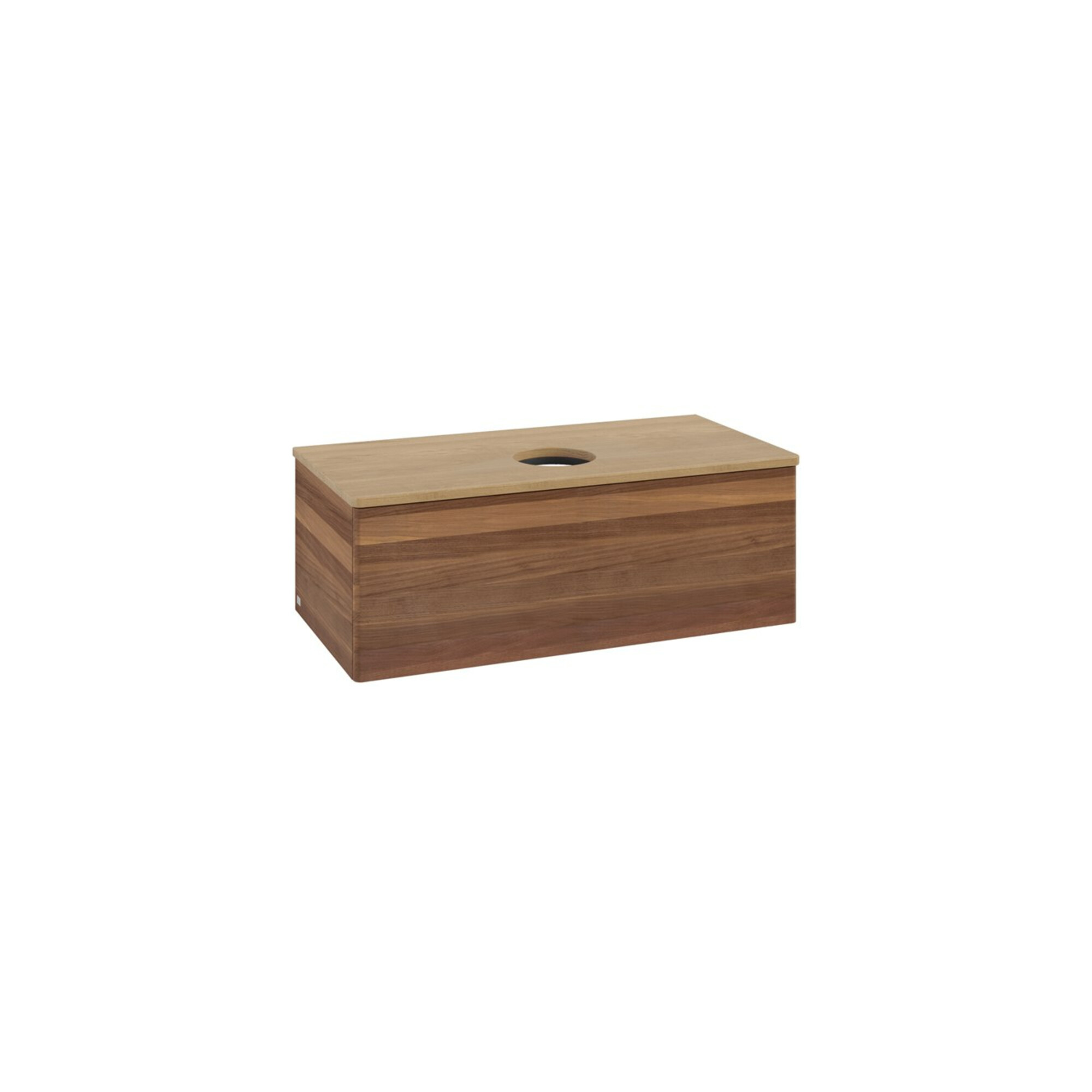 V&B Waschtischunterschrank ohne Frontstruktur, mit Beleuchtung Antao 100x36x50cm, WBP-farbe hon. Oa, w. wal ; Villeroy & Boch