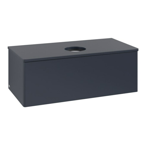 V&B Waschtischunterschrank ohne Frontstruktur, mit Beleuchtung Antao 100x36x50cm, WBP-farbe Lac, md bl. m Lac