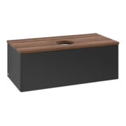 V&B Waschtischunterschrank ohne Frontstruktur, mit Beleuchtung Antao 100x36x50cm, WBP-farbe w. wal, bla m Lac