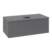 V&B Waschtischunterschrank ohne Frontstruktur, mit Beleuchtung Antao 100x36x50cm, WBP Lac, Anthrac. m Lac