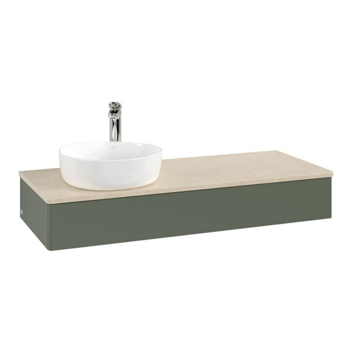 V&B Waschtischunterschrank ohne Frontstruktur, mit Beleuchtung Antao 120x19x50cm, HL, WBP botti., le g. m Lac