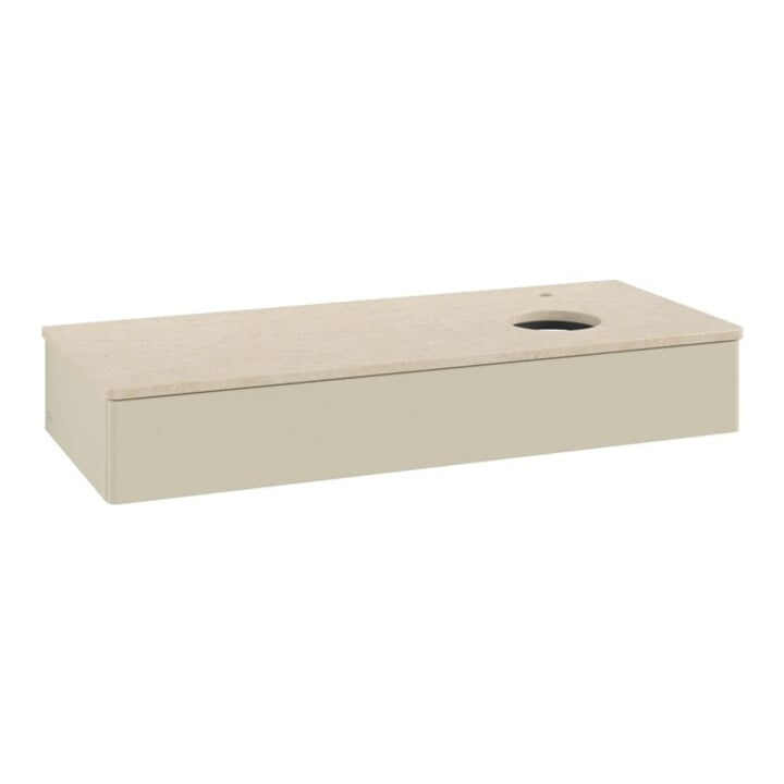 V&B Waschtischunterschrank ohne Frontstruktur, mit Beleuchtung Antao 120x19x50cm, HL, WBP botti., si Gr m Lac
