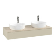 V&B Waschtischunterschrank ohne Frontstruktur, mit Beleuchtung Antao 120x19x50cm, HL, WBP botti., si Gr m Lac