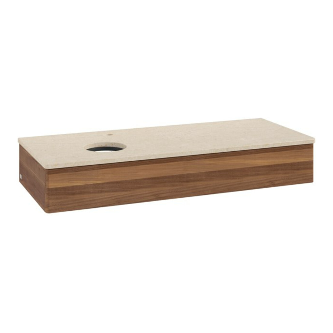 V&B Waschtischunterschrank ohne Frontstruktur, mit Beleuchtung Antao 120x19x50cm, HL, WBP botti., w. wal