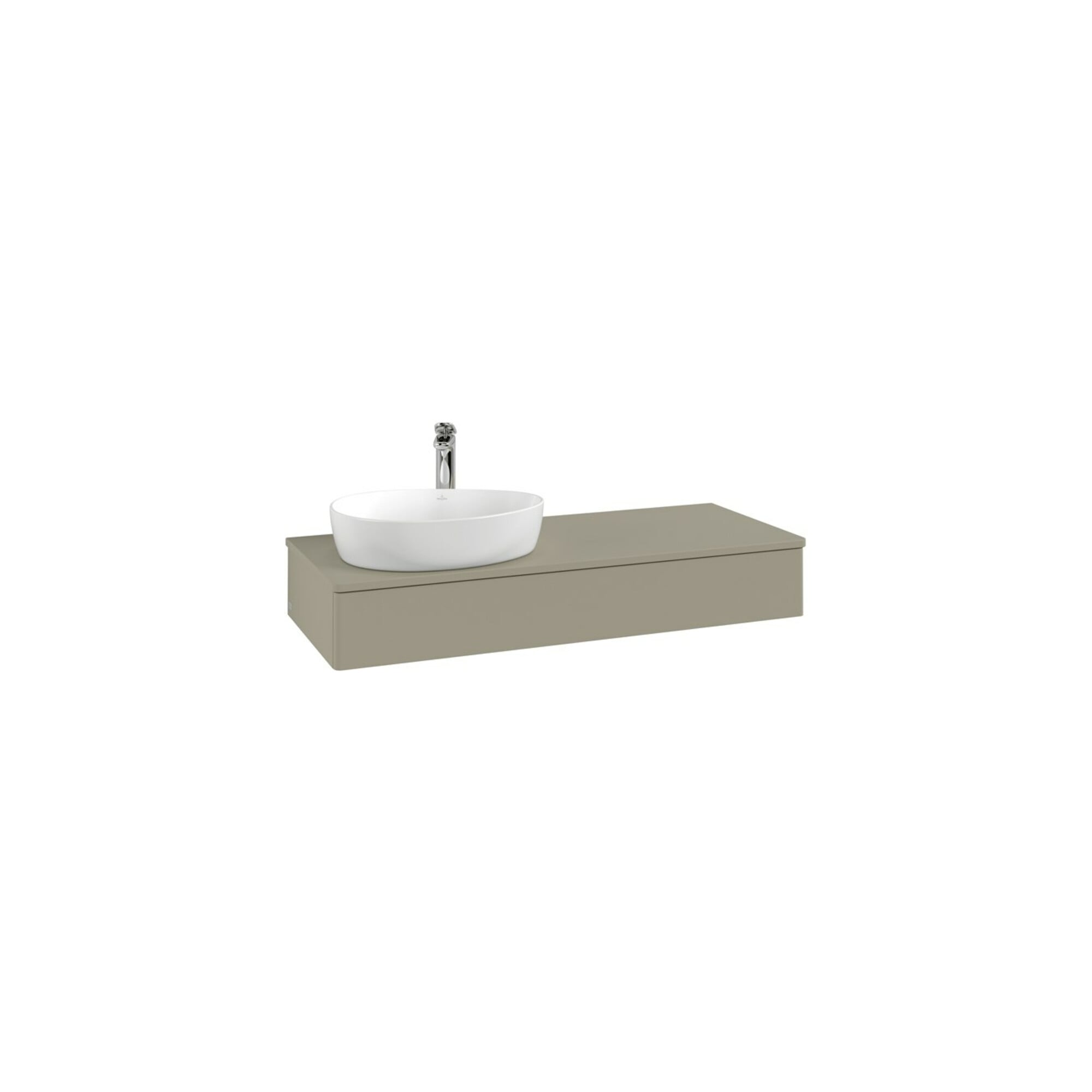 V&B Waschtischunterschrank ohne Frontstruktur, mit Beleuchtung Antao 120x19x50cm, HL, WBP Lac, wh. m Lac ; Villeroy & Boch