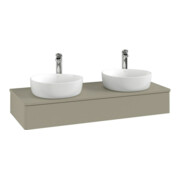 V&B Waschtischunterschrank ohne Frontstruktur, mit Beleuchtung Antao 120x19x50cm, HL, WBP Lac, wh. m Lac