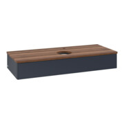 V&B Waschtischunterschrank ohne Frontstruktur, mit Beleuchtung Antao 120x19x50cm, HL, WBP w wal, md bl. m Lac