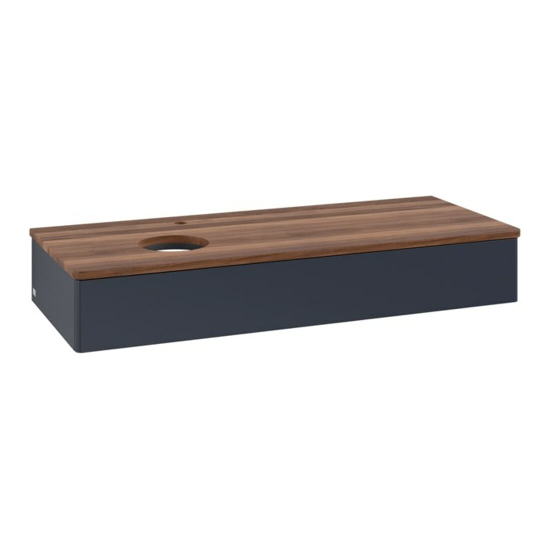V&B Waschtischunterschrank ohne Frontstruktur, mit Beleuchtung Antao 120x19x50cm, HL, WBP w wal, md bl. m Lac