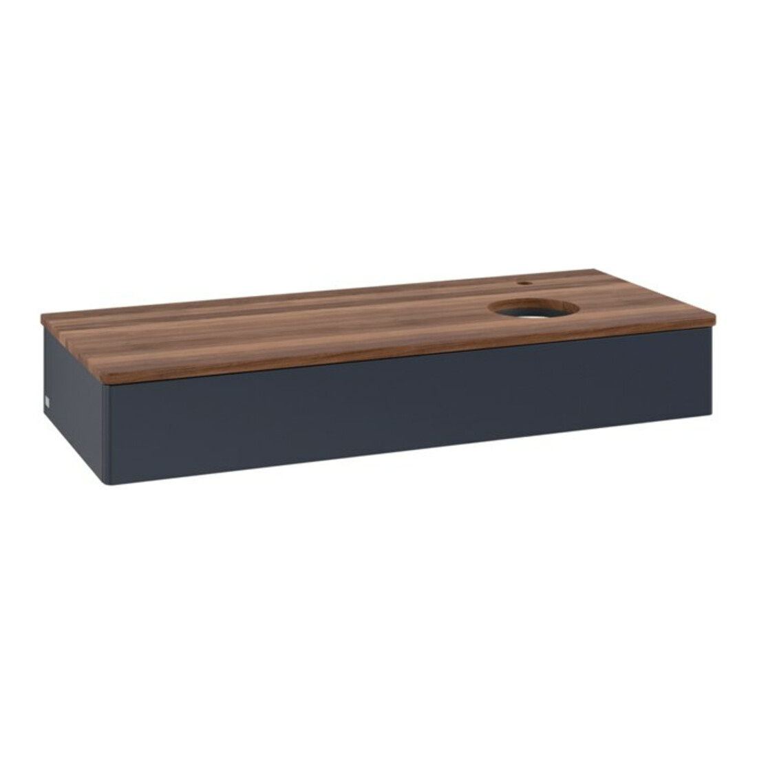 V&B Waschtischunterschrank ohne Frontstruktur, mit Beleuchtung Antao 120x19x50cm, HL, WBP w wal, md bl. m Lac