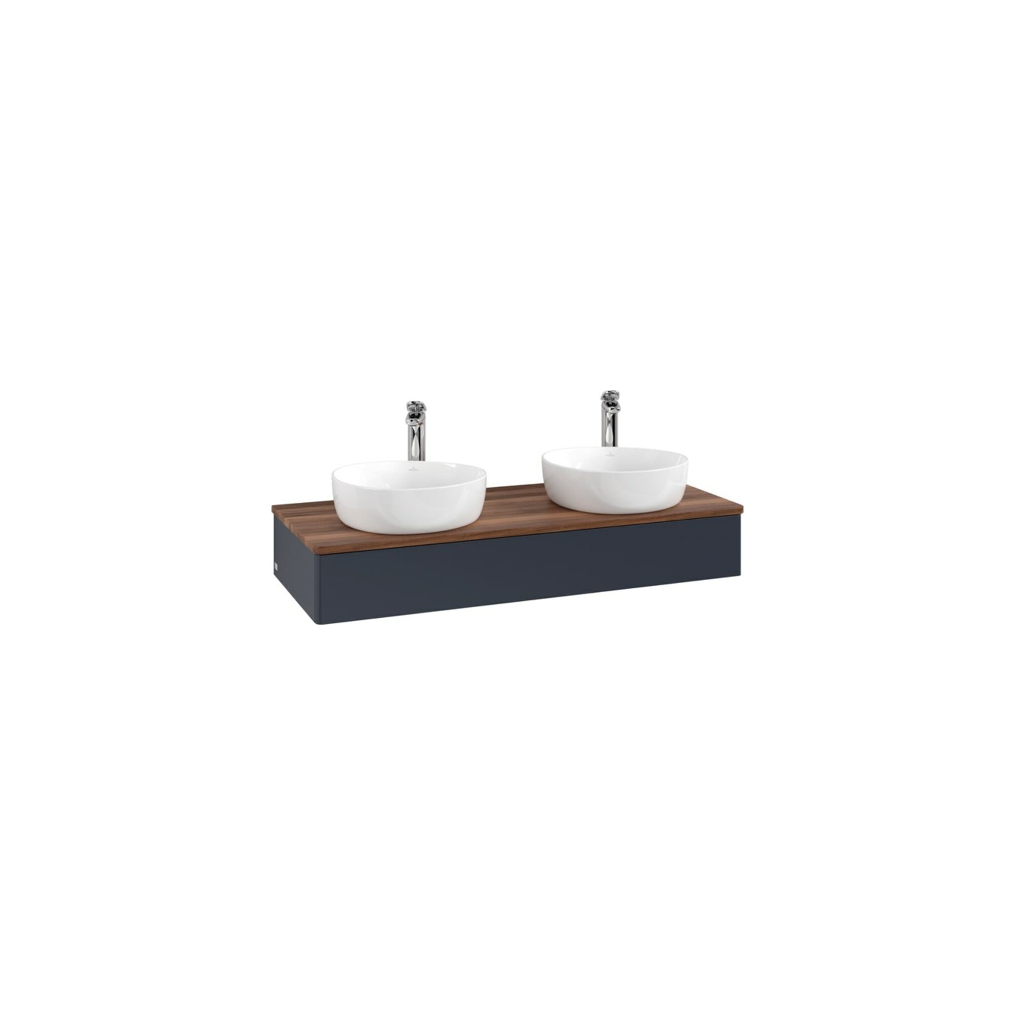V&B Waschtischunterschrank ohne Frontstruktur, mit Beleuchtung Antao 120x19x50cm, HL, WBP w wal, md bl. m Lac ; Villeroy & Boch