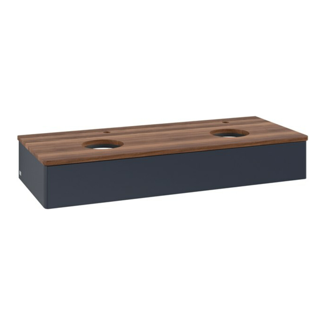 V&B Waschtischunterschrank ohne Frontstruktur, mit Beleuchtung Antao 120x19x50cm, HL, WBP w wal, md bl. m Lac