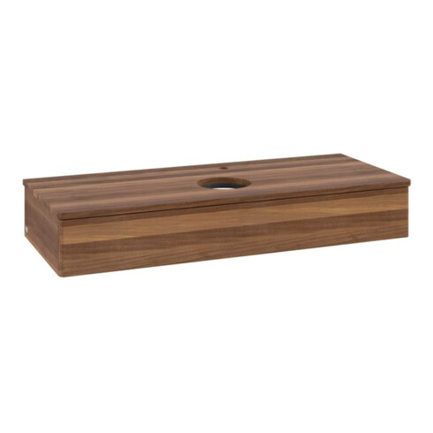 V&B Waschtischunterschrank ohne Frontstruktur, mit Beleuchtung Antao 120x19x50cm, HL, WBP w. wal, w. wal