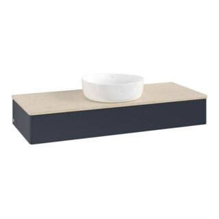 V&B Waschtischunterschrank ohne Frontstruktur, mit Beleuchtung Antao 120x19x50cm, WBP botti., md bl. m Lac