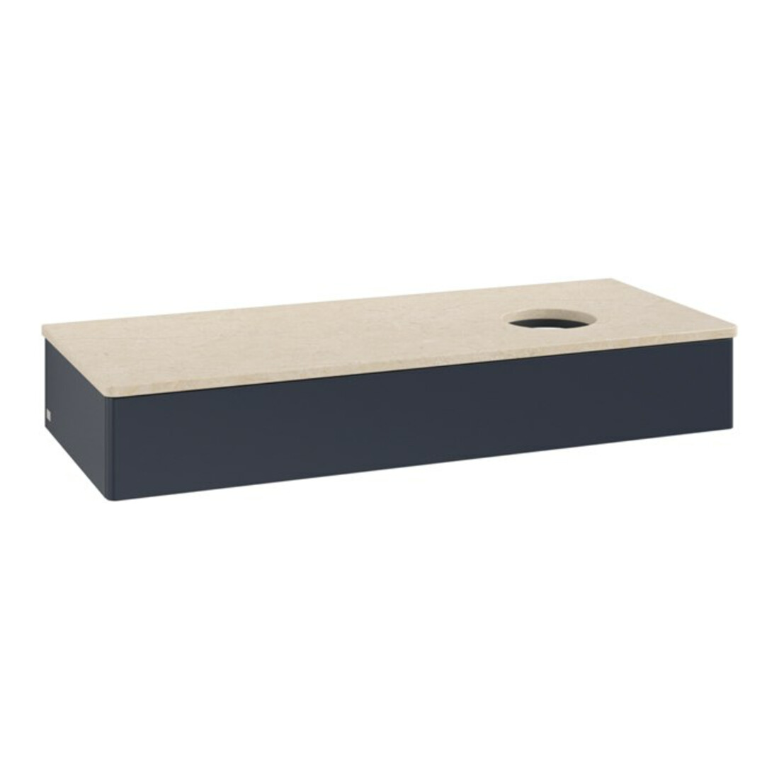 V&B Waschtischunterschrank ohne Frontstruktur, mit Beleuchtung Antao 120x19x50cm, WBP botti., md bl. m Lac