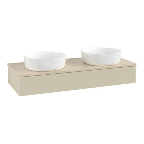 V&B Waschtischunterschrank ohne Frontstruktur, mit Beleuchtung Antao 120x19x50cm, WBP botti., si Gr m Lac