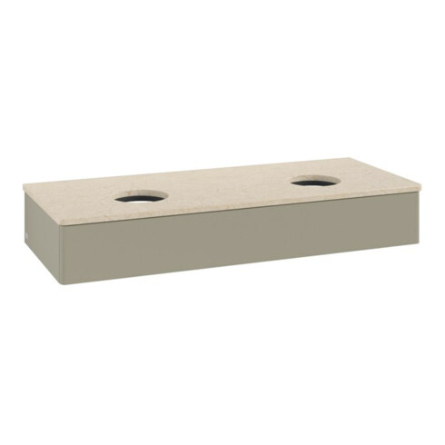 V&B Waschtischunterschrank ohne Frontstruktur, mit Beleuchtung Antao 120x19x50cm, WBP botti., st. Gr m Lac