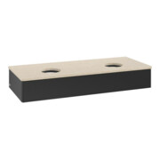 V&B Waschtischunterschrank ohne Frontstruktur, mit Beleuchtung Antao 120x19x50cm, WBP-farbe botti., bla m Lac