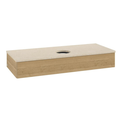 V&B Waschtischunterschrank ohne Frontstruktur, mit Beleuchtung Antao 120x19x50cm, WBP-farbe botti., honey oak