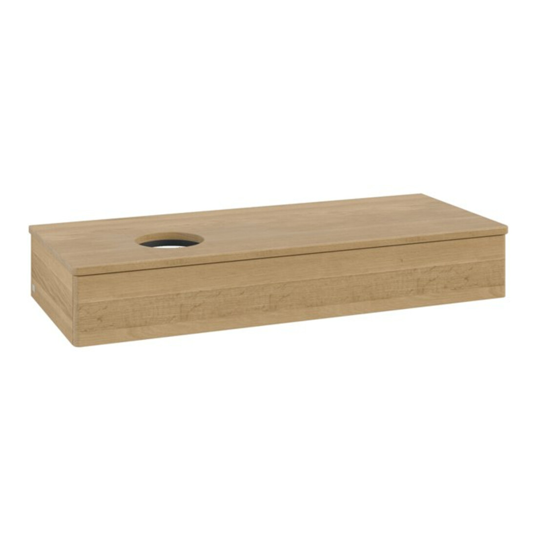 V&B Waschtischunterschrank ohne Frontstruktur, mit Beleuchtung Antao 120x19x50cm, WBP-farbe hon. Oa, hon. oak