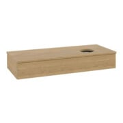 V&B Waschtischunterschrank ohne Frontstruktur, mit Beleuchtung Antao 120x19x50cm, WBP-farbe hon. Oa, hon. oak-3