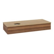 V&B Waschtischunterschrank ohne Frontstruktur, mit Beleuchtung Antao 120x19x50cm, WBP-farbe hon. Oa, w. wal