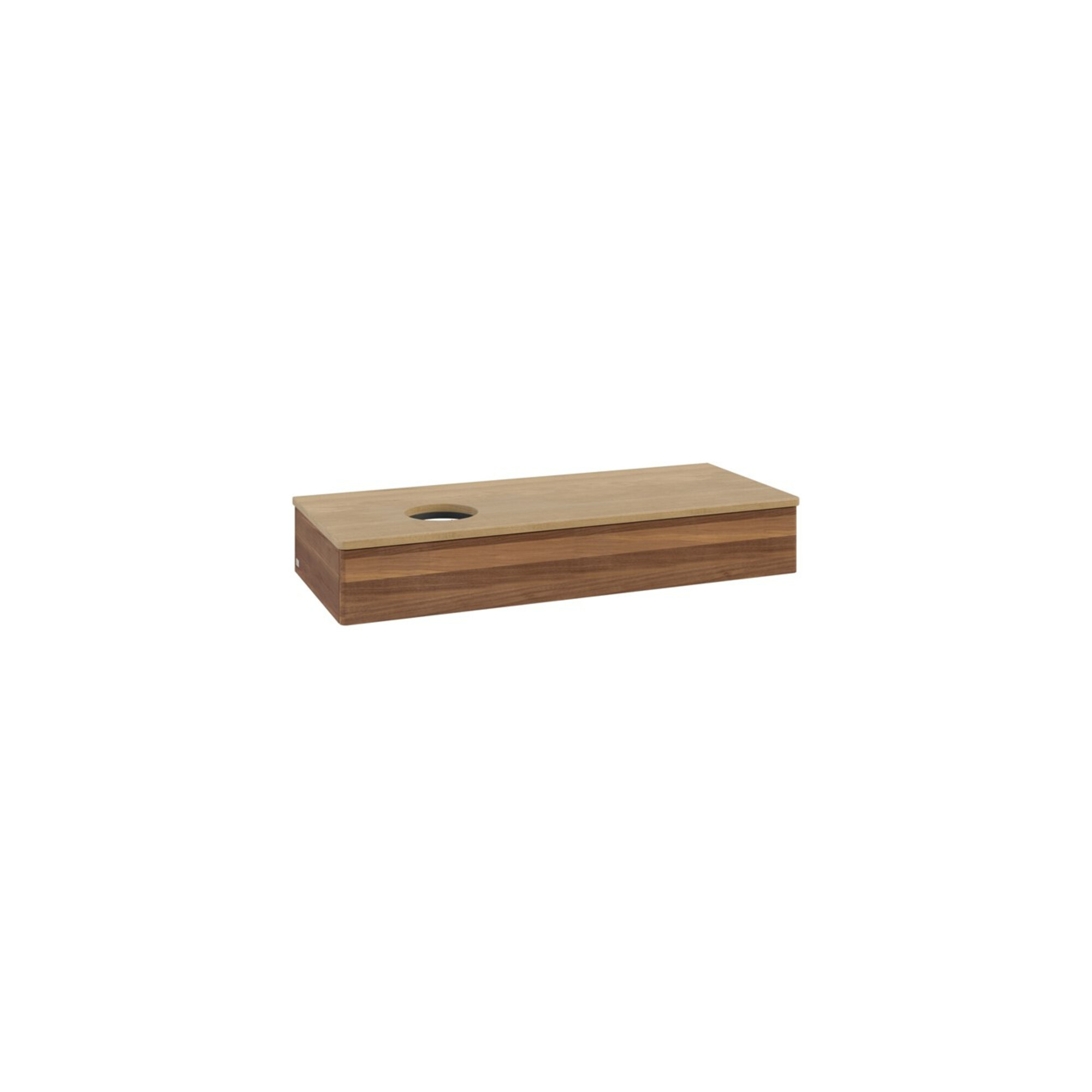 V&B Waschtischunterschrank ohne Frontstruktur, mit Beleuchtung Antao 120x19x50cm, WBP-farbe hon. Oa, w. wal ; Villeroy & Boch