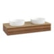 V&B Waschtischunterschrank ohne Frontstruktur, mit Beleuchtung Antao 120x19x50cm, WBP-farbe hon. Oa, w. wal-1