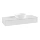 V&B Waschtischunterschrank ohne Frontstruktur, mit Beleuchtung Antao 120x19x50cm, WBP-farbe Lac, glo wh. Lac