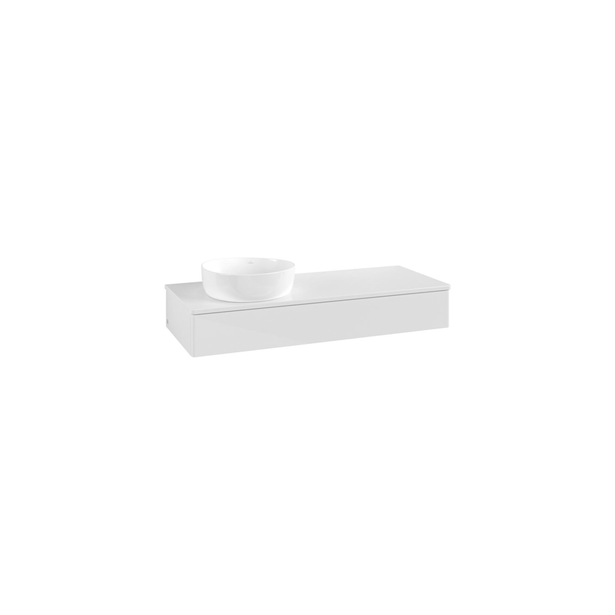 V&B Waschtischunterschrank ohne Frontstruktur, mit Beleuchtung Antao 120x19x50cm, WBP-farbe Lac, glo wh. Lac ; Villeroy & Boch