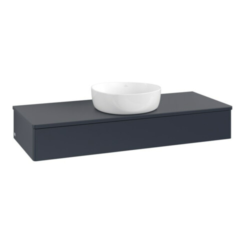 V&B Waschtischunterschrank ohne Frontstruktur, mit Beleuchtung Antao 120x19x50cm, WBP-farbe Lac, md bl. m Lac