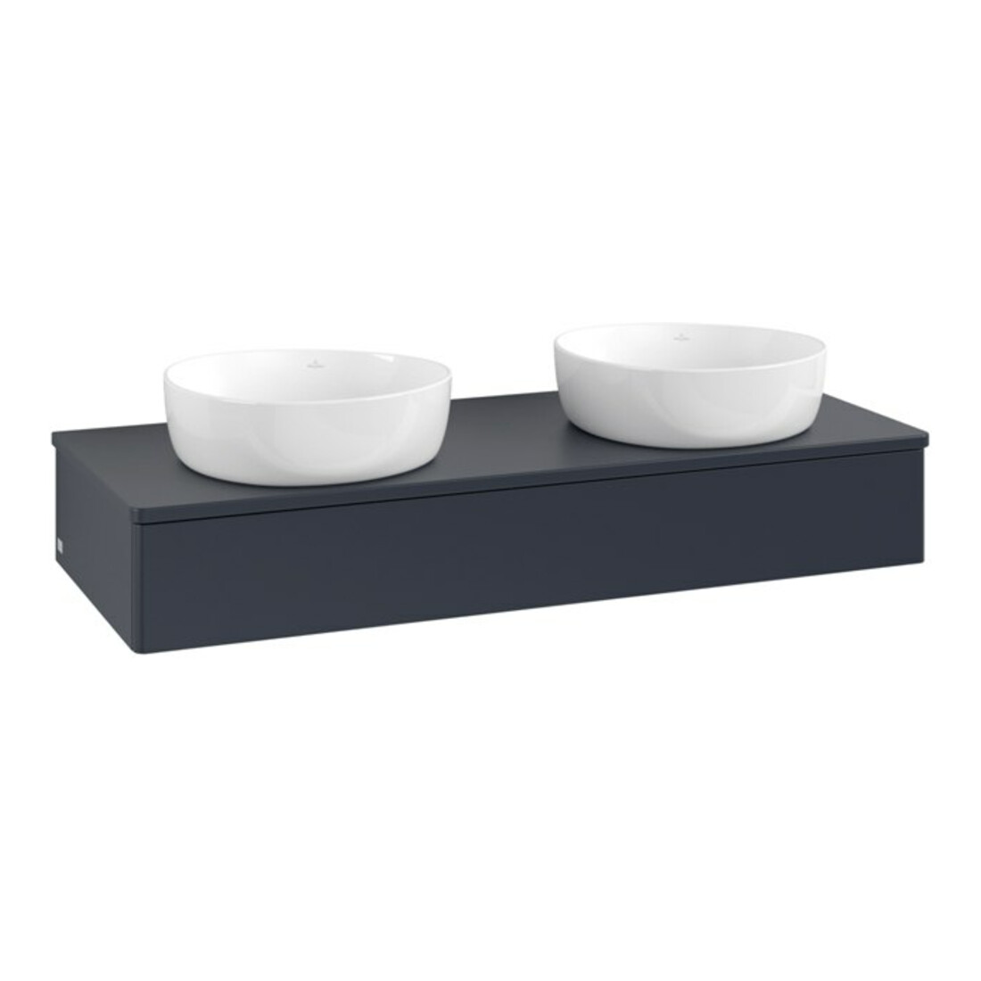 V&B Waschtischunterschrank ohne Frontstruktur, mit Beleuchtung Antao 120x19x50cm, WBP-farbe Lac, md bl. m Lac