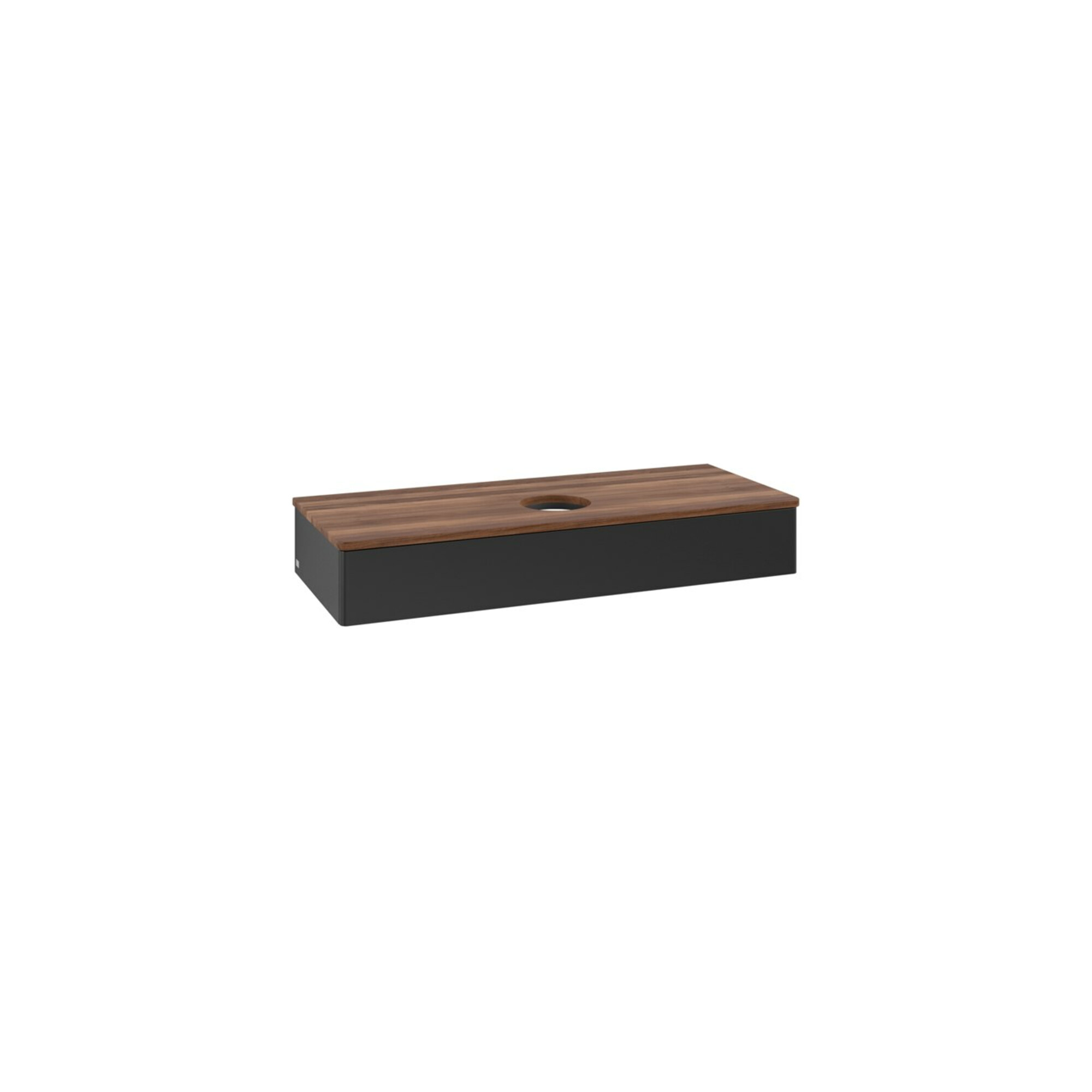 V&B Waschtischunterschrank ohne Frontstruktur, mit Beleuchtung Antao 120x19x50cm, WBP-farbe w. wal, bla m Lac ; Villeroy & Boch