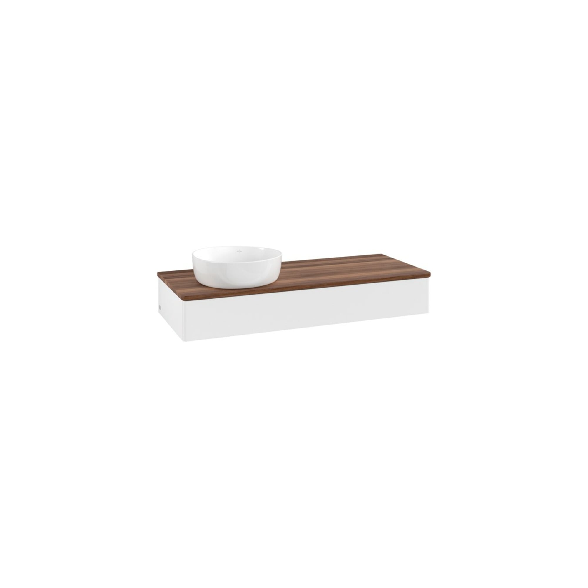V&B Waschtischunterschrank ohne Frontstruktur, mit Beleuchtung Antao 120x19x50cm, WBP-farbe w. wal, wh. m Lac ; Villeroy & Boch