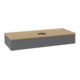 V&B Waschtischunterschrank ohne Frontstruktur, mit Beleuchtung Antao 120x19x50cm, WBP hon. Oa, Anthrac. m Lac-1