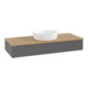 V&B Waschtischunterschrank ohne Frontstruktur, mit Beleuchtung Antao 120x19x50cm, WBP hon. Oa, Anthrac. m Lac-3